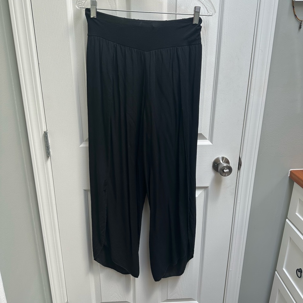 Black flowy tulip leg pants